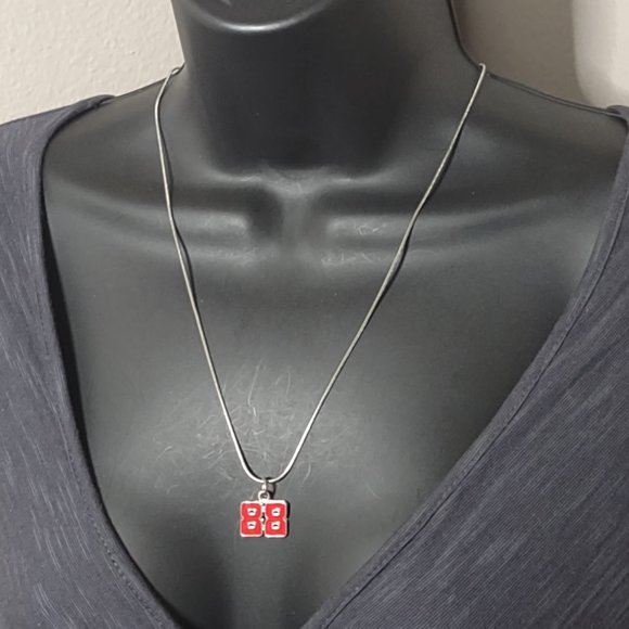 Number 88 Red Necklace And Earring Set - Picture 11 of 12